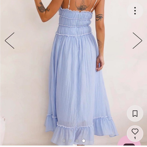 Hello Molly Season Beam Maxi Dress Blue - Picture 4 of 4